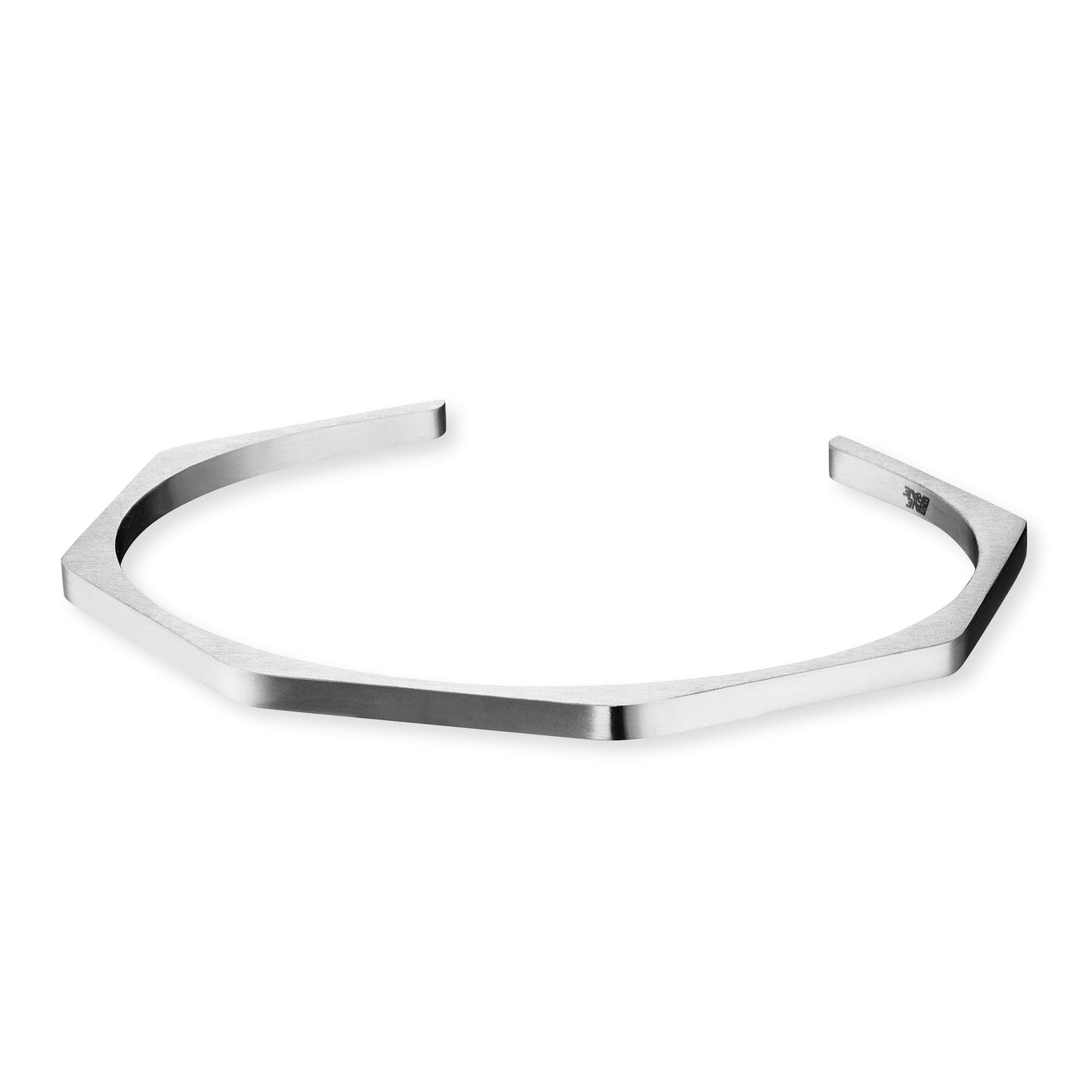 Hexagon Armreif Francesco in silber matt - SAVE BRAVE