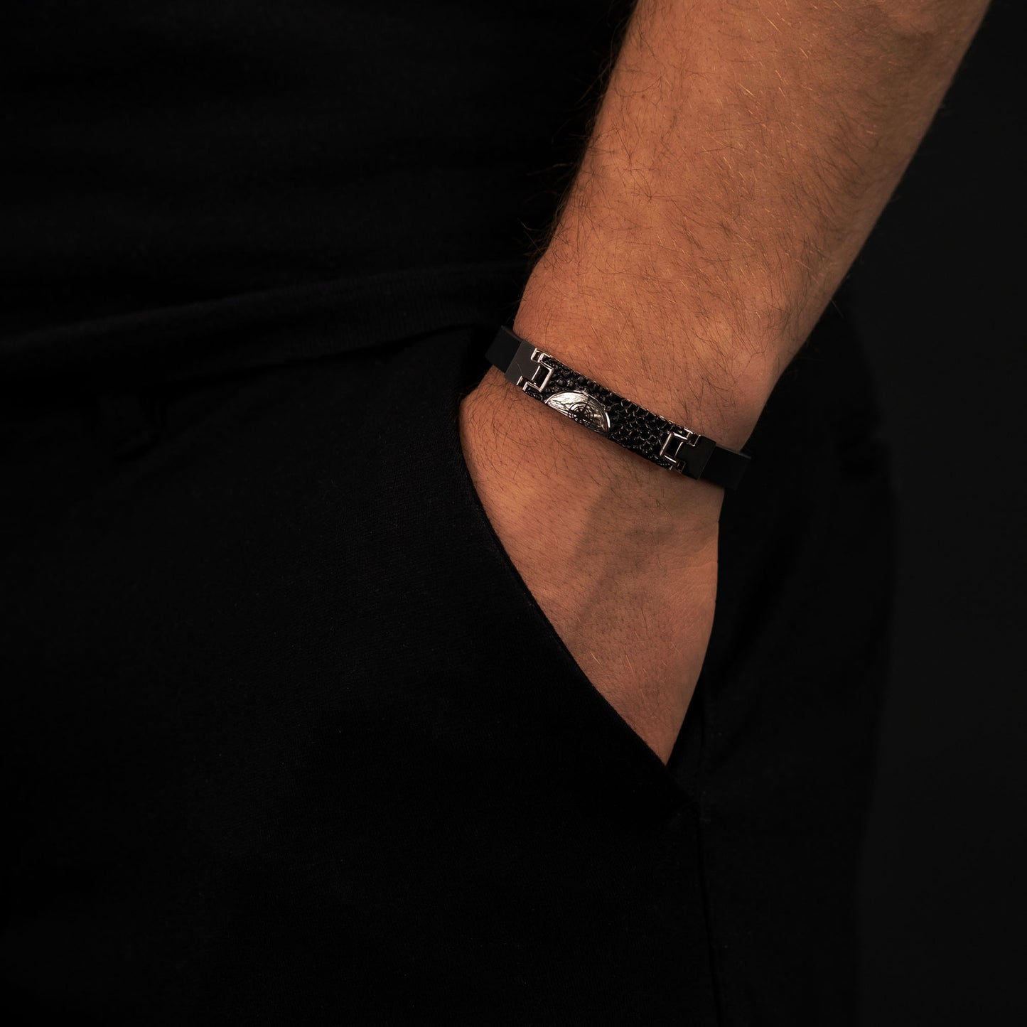 Armband aus Kautschuk & Edelstahl - SAVE BRAVE