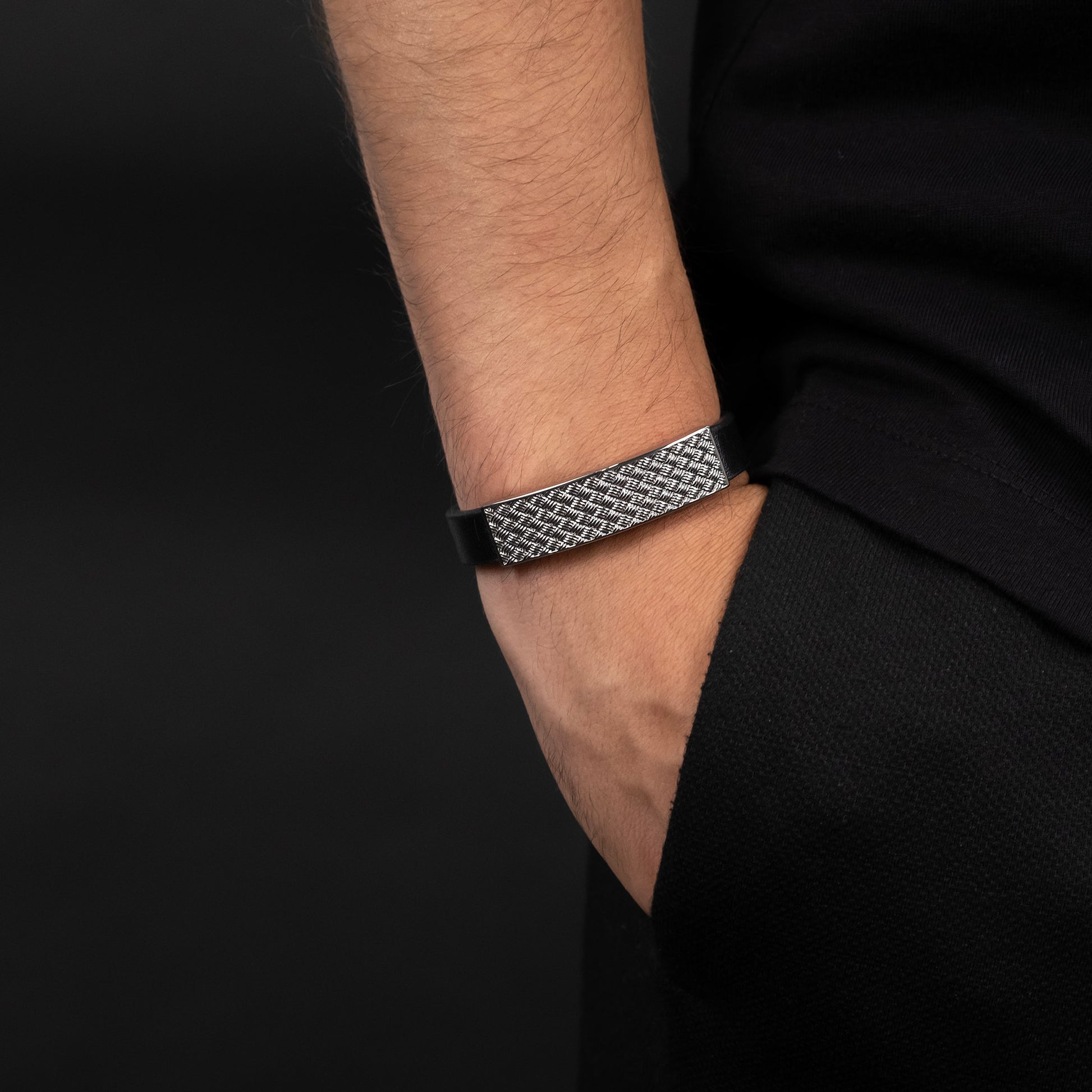 Armband Weave mit glänzendem Webmuster - SAVE BRAVE