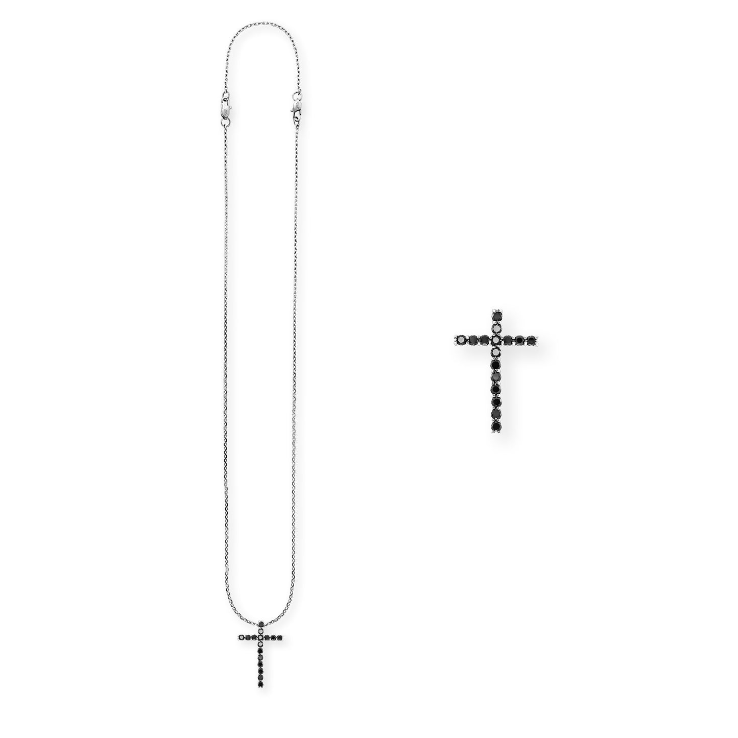 Halskette Francesco mit Stone Kreuz in silber - SAVE BRAVE
