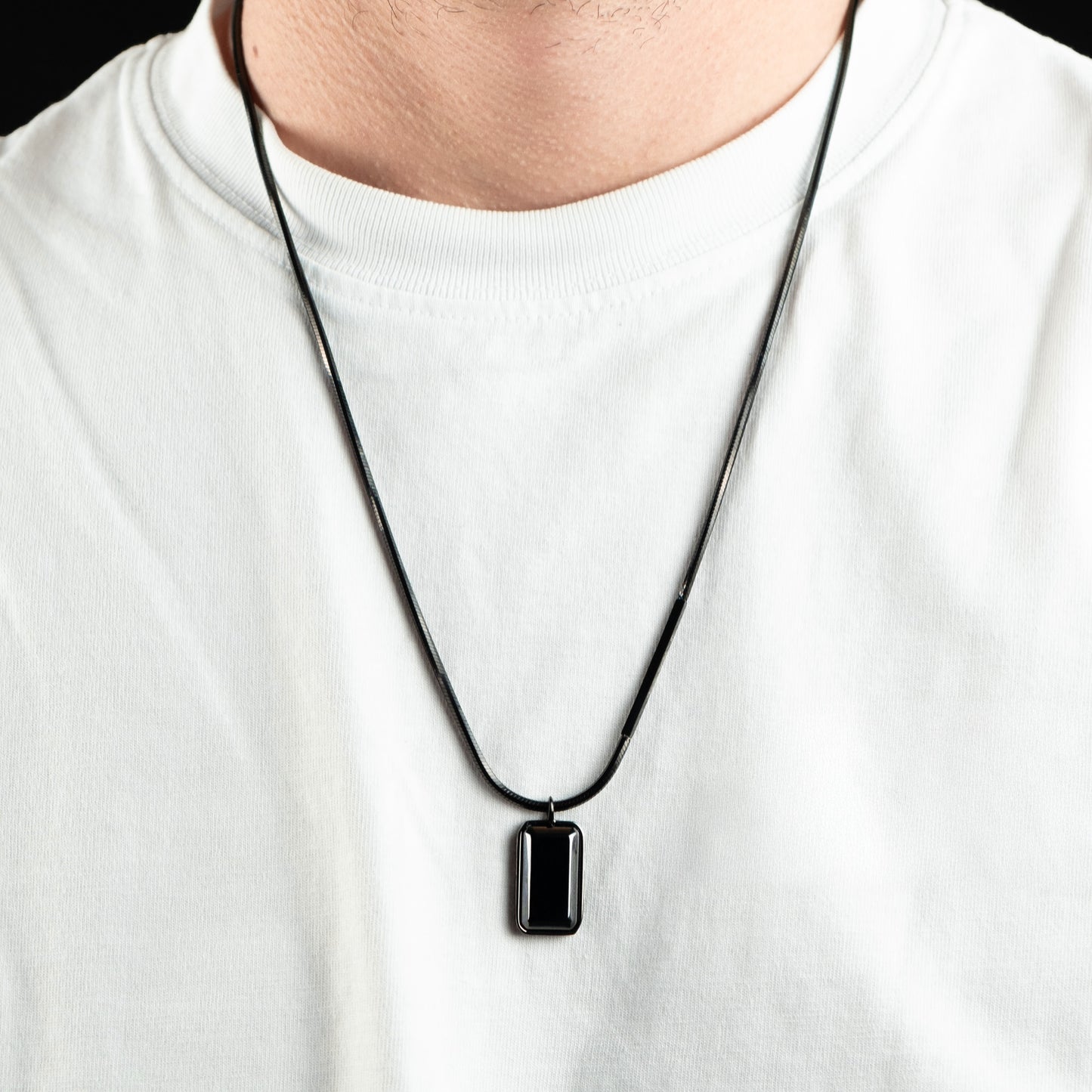 Halskette Francesco mit schwarzem Onyx - SAVE BRAVE