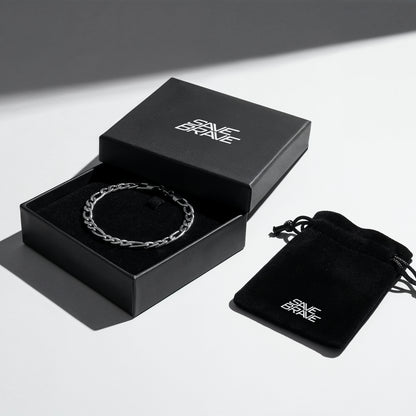 ARMBAND SNAKE FRANCESCO IN SILBER - SAVE BRAVE