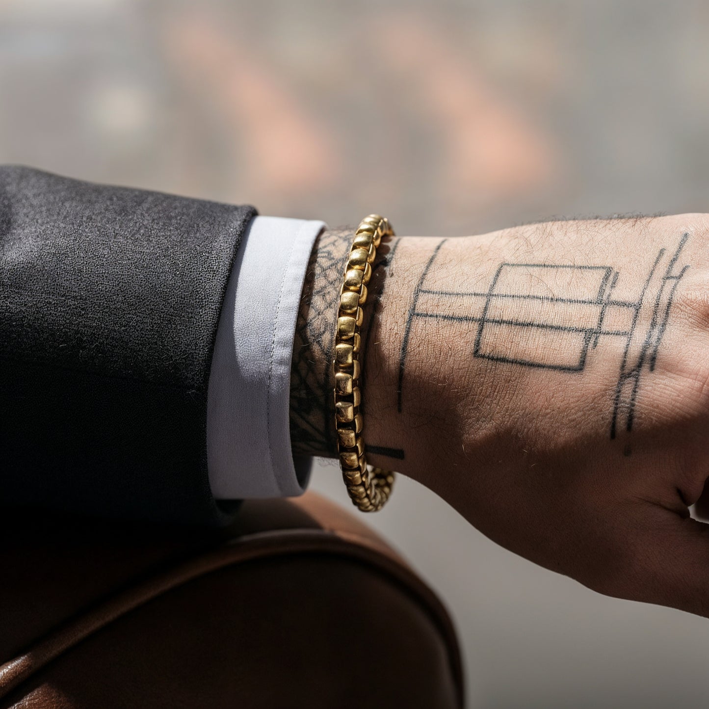 Armband Box-kette gold