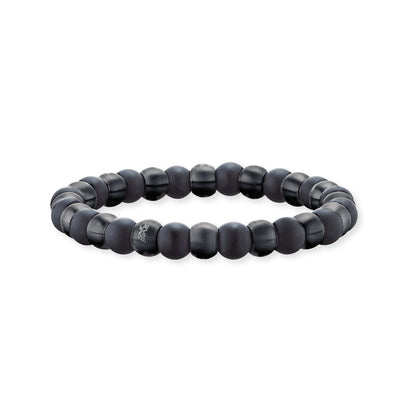 Pearl bracelet Bruce with Onyx &amp; Carbon