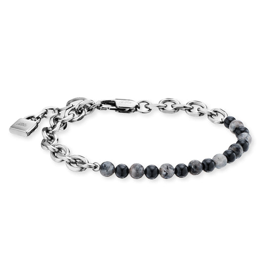 Armband Ankerkette mit Onyx und Achat