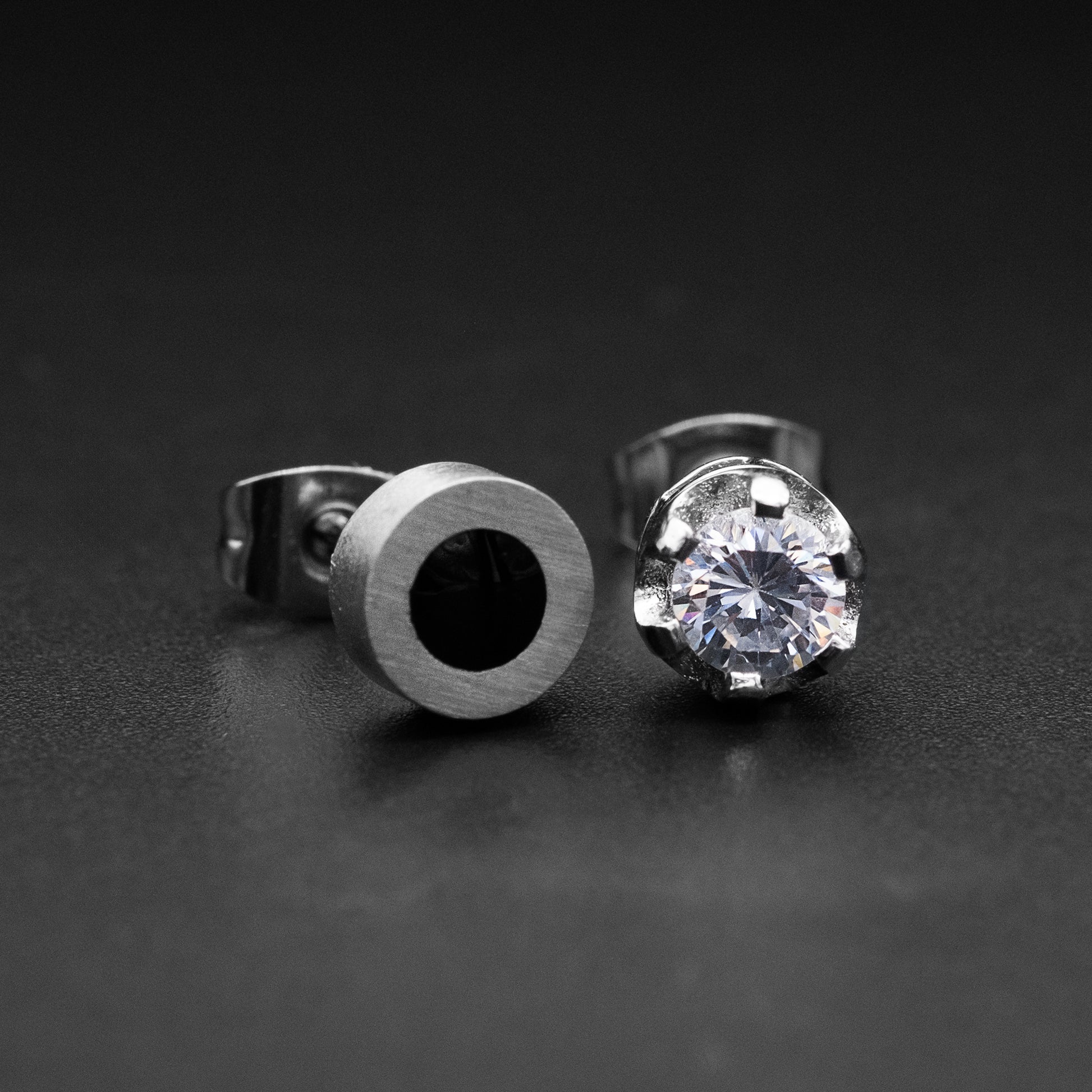 8 Paar Ohrstecker Set Edelstahl - Zirkonia Ohrringe Für Herren & Damen