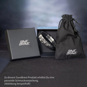 Save Brave Halskette für Herren mit Drachenzahn in Edelstahl - SAVE BRAVE