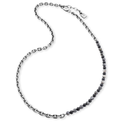 Kette Ankerkette mit Onyx und Achat