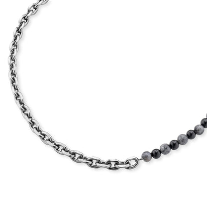 Kette Ankerkette mit Onyx und Achat