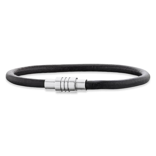 Save Brave Bead It Armband Edelstahl Leder schwarz - SAVE BRAVE