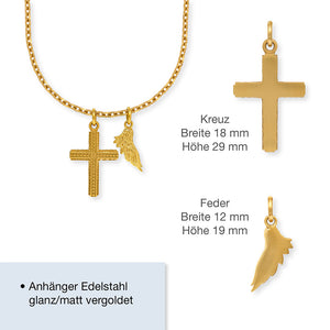 Save Brave Halskette Herren Flügel & Kreuz - SAVE BRAVE