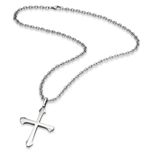 Ankerkette Isaac aus Edelstahl mit Kreuz-Anhänger - Schmuckzeit Europe GmbH